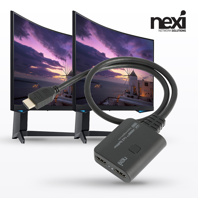 NX1116 4K 1:2 HDMI 분배기 USB전원 NX-4K0102N