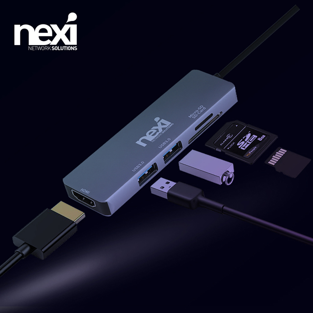 NX1119 5 in 1 USB Type-C 멀티스테이션 NX-U31M5