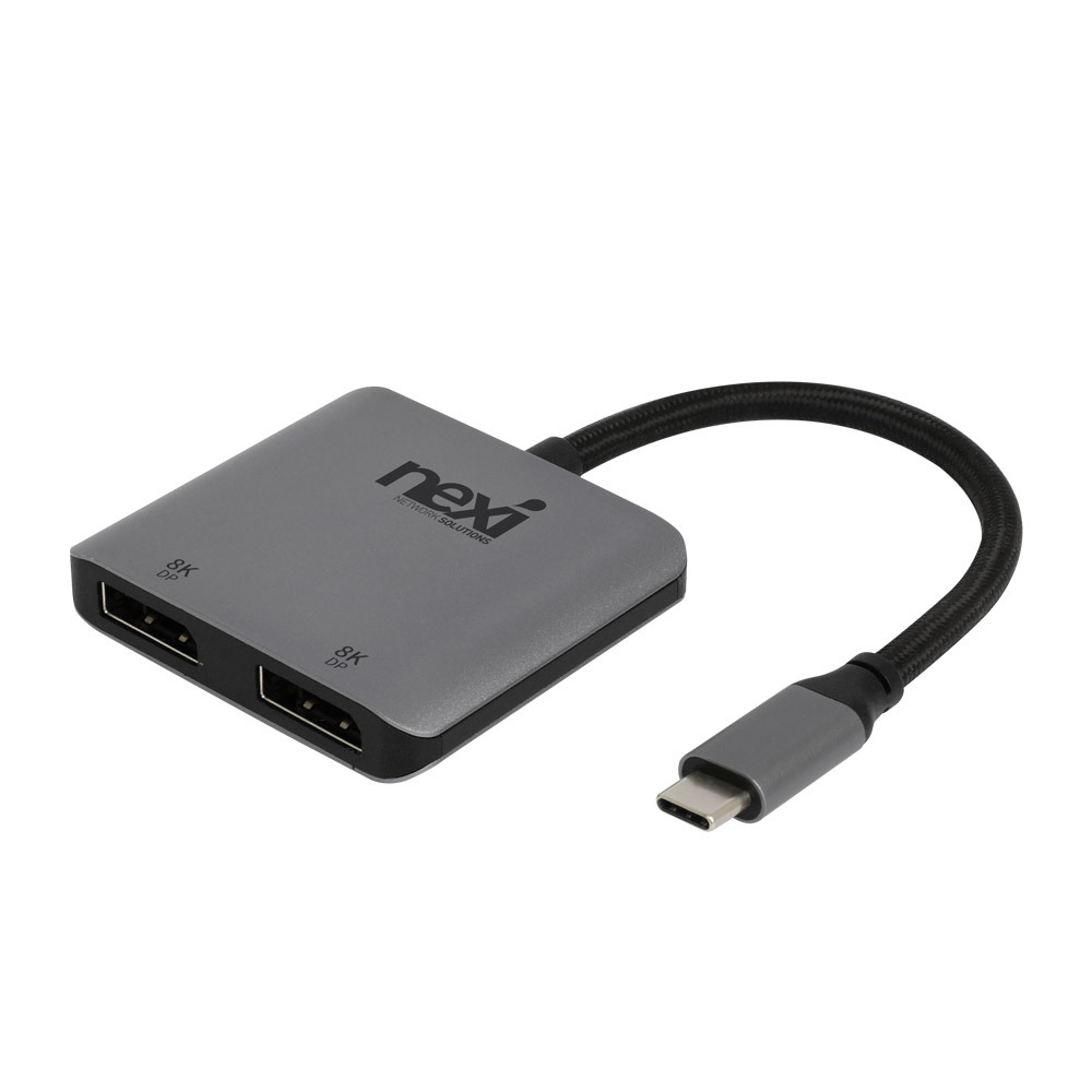 NX1338 USB3.1 C타입 4 in 1 듀얼 DP 컨버터 멀티 도킹스테이션 NX-U31M4-8K