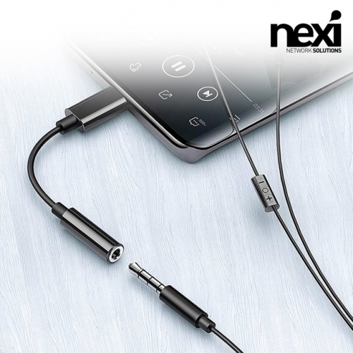NX1208 USB-C  C타입 to 3.5 AUX(F) 3.5mm 스테레오 변환 젠더 (NX-CAXF)