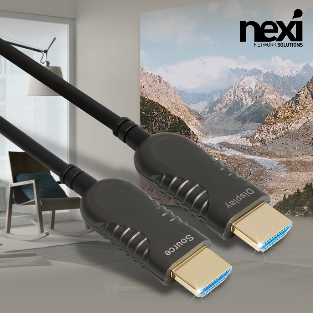 NX1278 하이브리드 광 4K HDMI v2.0 케이블 15M