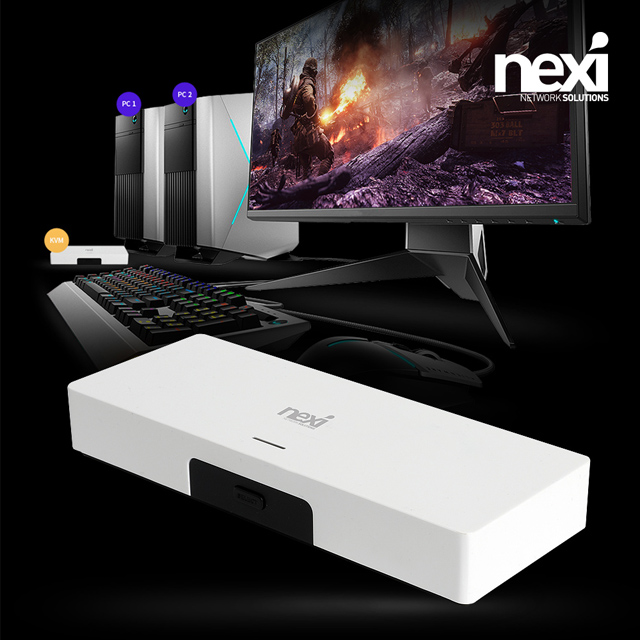 NX1098 4K 2포트 HDMI KVM 2:1 스위치 분리형 (NX-7302KVM-4K)