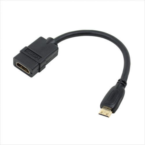 NX264 Mini HDMI(M) - HDMI(F) 젠더 미니 15cm