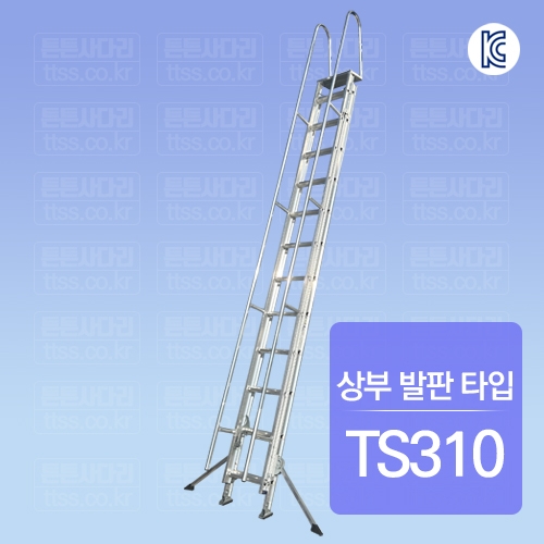 안전손잡이 2연식 로프사다리 : 상부 발판 타입 TS310