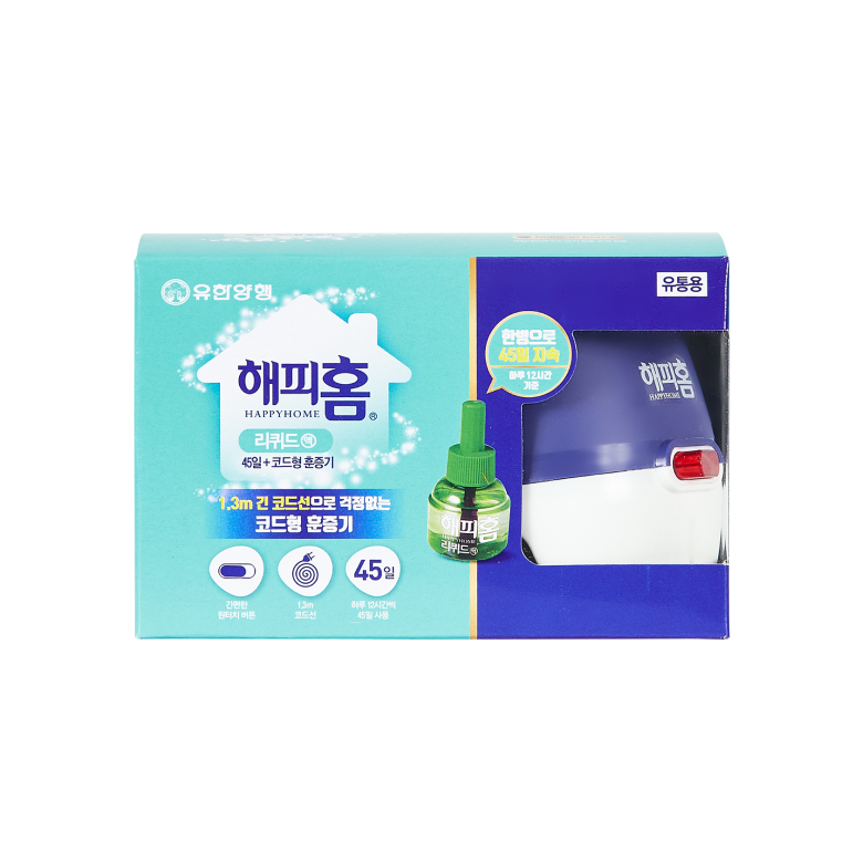 코드형 리퀴드 훈증기 + 리필 45일 해피홈