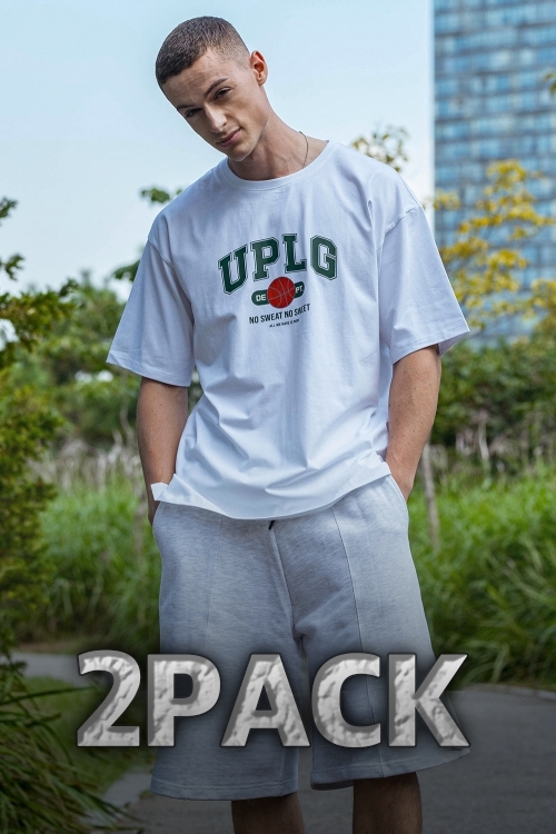 [2PACK] Dunk 로고 오버핏 반팔 티셔츠