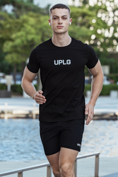 UPLG 메인로고 시그니처 머슬핏 반팔 티셔츠