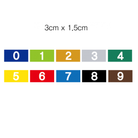 색띠라벨 3cm&times;1.5cm/분류라벨/문자띠라벨 1장=50매 /인천지역