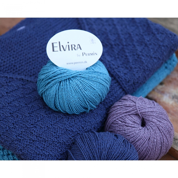 Elvira 8821(실크40%+면42%+헴프18%, 50g, 135m) / 북유럽 뜨개실 덴마크 Permin 나뻬실(DIS)