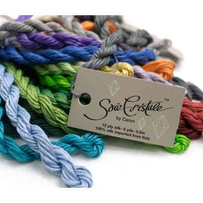 옵션선택 Caron자수실 캐론 Soie Cristale(100%실크) Hand-dyed 단색 / (니들아트 Total & Best세트)