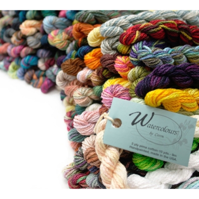 옵션선택 Caron자수실 캐론 Watercolours(피마코튼) Hand-painted 복합 / (니들아트 Total & Best세트)