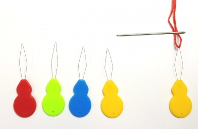 (100개)눈사람 바늘도우미(칼라바늘꿰기 실꿰기)-21498(100개)