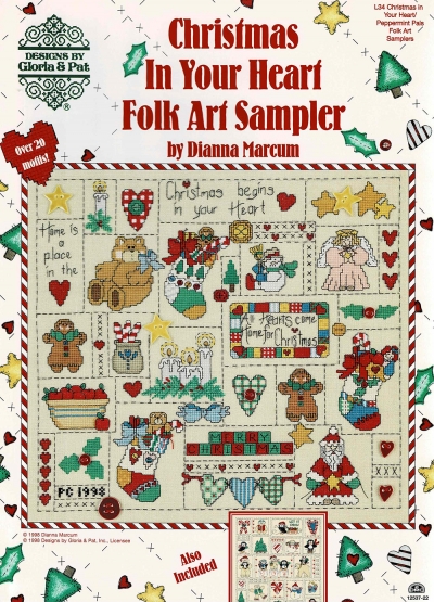 십자수도안책 Gloria & Pat/ CHRISTMAS IN YOUR HEART FOLK ART SAMPLER-L34