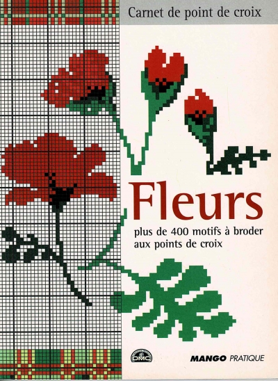 십자수도안책 DMC/ FLEURS (400여 알파벳,숫자,보더 디자인)-12590