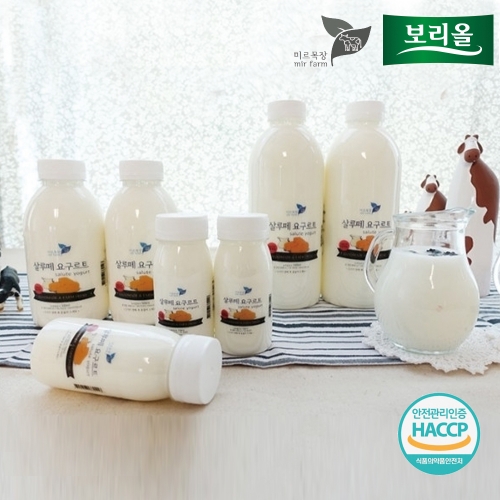 보리올 수제 플레인 요거트 홈카페 건강 간식 요구르트 1000ml 2개