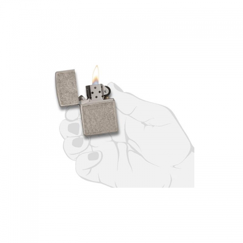 ZIPPO 28973 Armor Antique Silver Plate