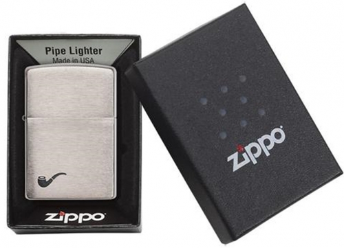 ZIPPO 200PL BR FIN PIPE LIGHTER CR