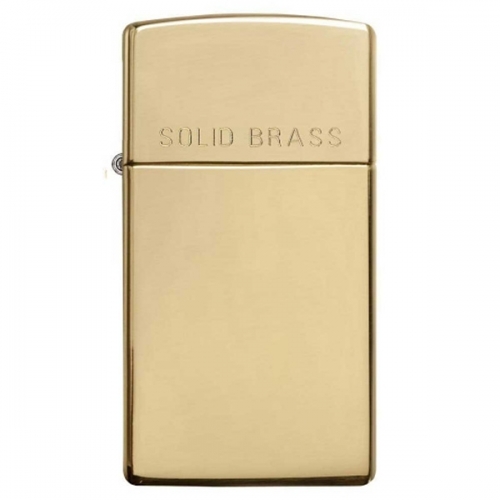 ZIPPO 1654 SLIM SOLID BRASS