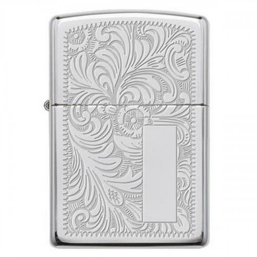 ZIPPO 지포 라이타 352 크롬 꽃조각