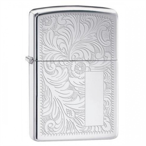 ZIPPO 지포 라이타 352 크롬 꽃조각