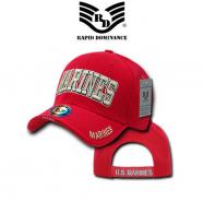 Rapid Dominance R204 The Legend Military Cap, Marine Text, Red