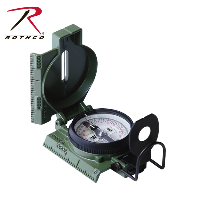 ROTHCO 415 Cammenga G.I. Military Phosphorescent Lensatic Compass