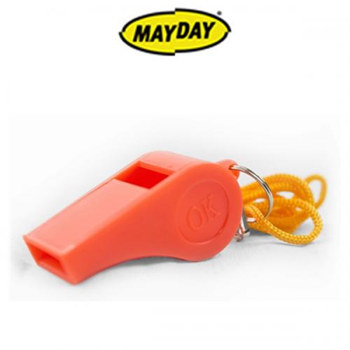 MAYDAY Plastic Whistle With Lanyard