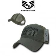 Rapid Dominance R304 Relaxed Trucker USA Cap, Freedom, Olive
