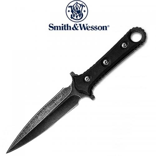 Smith & Wesson Double Edge Fixed Blade Boot Knife SWF606 (Black)