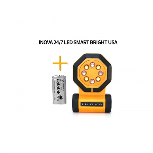 INOVA 24/7 LED Smart Bright USA + 전용 충전지 atataFIRE LC 16340 증정 [충전기 별도]