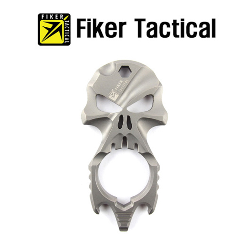 FIKER TACTICAL TITANIUM SELF DEFENSE SKULL TOOL - 티타늄 셀프 디펜스 해골 툴