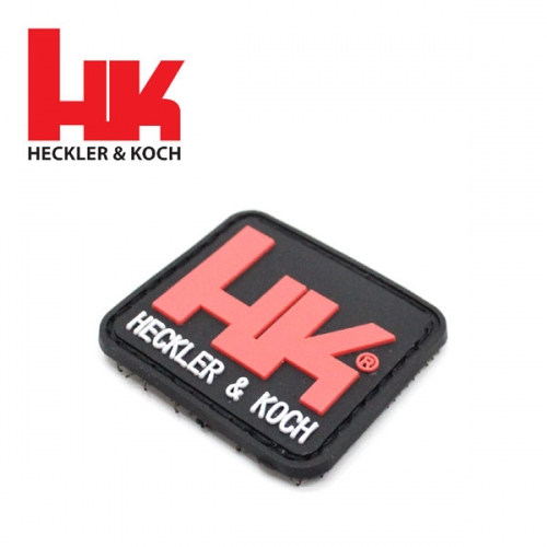 H&K Logo Patch - 헤클러 앤 코흐 HK 오리지널 로고 패치 (검정/빨강 로고)
