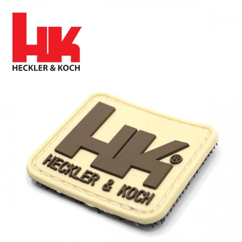 H&K Logo Patch - 헤클러 앤 코흐 HK 오리지널 로고 패치 (탄색/브라운 로고)