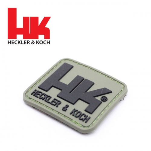 H&K Logo Patch - 헤클러 앤 코흐 HK 오리지널 로고 패치 (레인저그린/블랙 로고)