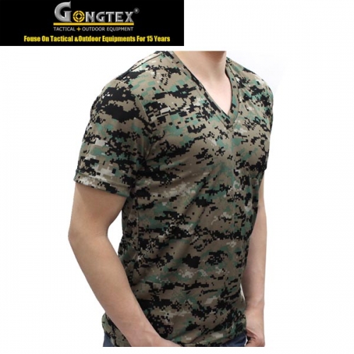 GONGTEX Korea Special Force Pixel V Neck Short Sleeve Shrit - 공텍스 특전픽셀 브이넥 반팔 셔츠