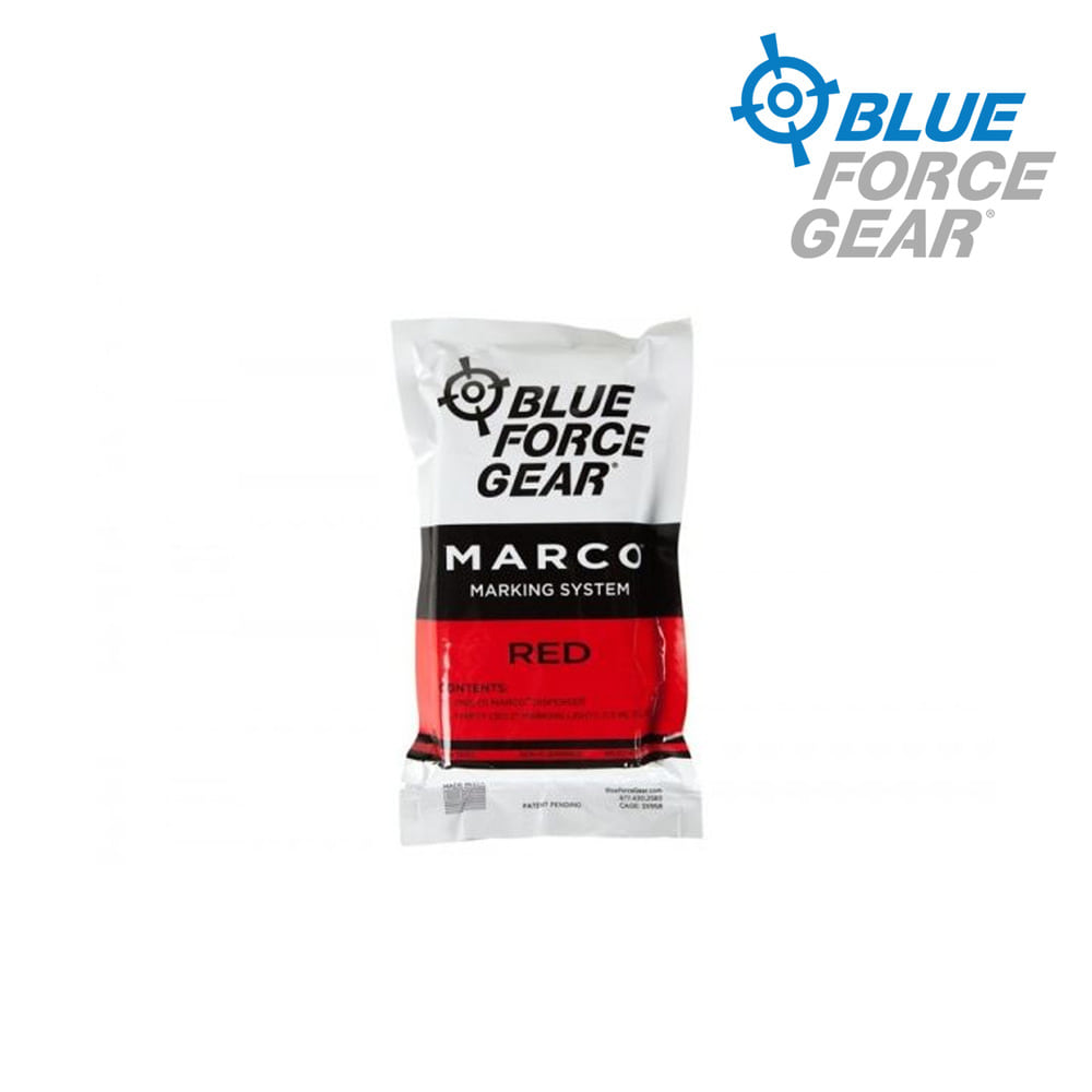 BLUE FORCE GEAR MARCO DIPENSER PRELOADED WITH 30 EACH MARKERS QTY 1 DIPENSER RED