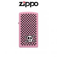 ZIPPO 48680 Checkered Skull 지포 48680 핑크 체크무늬 해골 라이터 여자친구 선물 애인