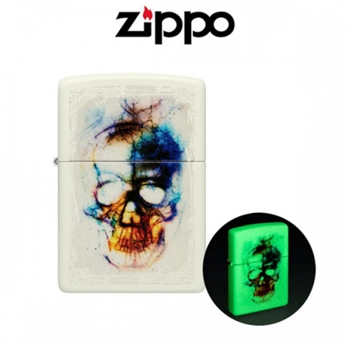 ZIPPO 48563 Skull Print GLOW