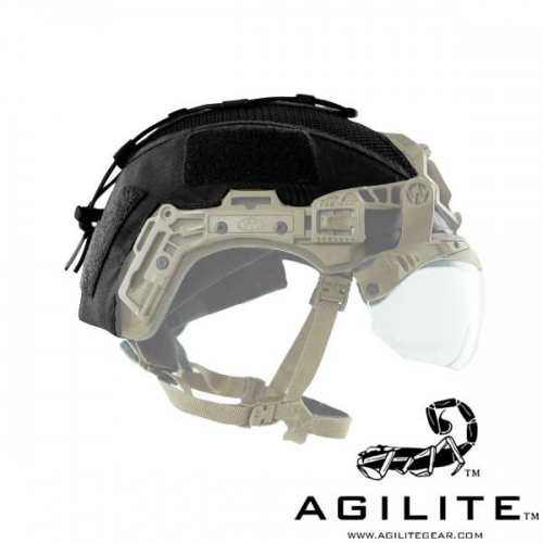 에질라이트 팀웬디 레일 2.0, 3.0용 엑스필 방탄 헬멧커버(검정)