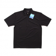쿨론 짚업 속건성 반팔 티셔츠 [ 블랙 M(90~95) ]