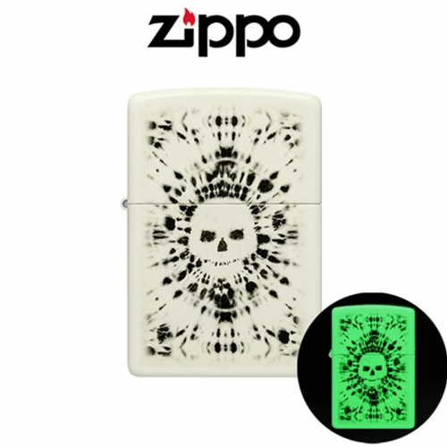 ZIPPO 46289 Hippie Skull GLOW