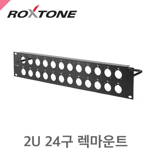 록스톤 RACK2U24 /2U 24구 랙마운트 샷시 판넬