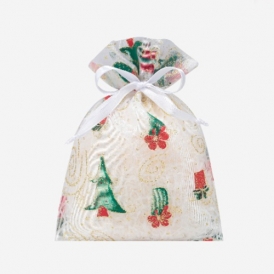 패브릭주머니 트리패턴 실버