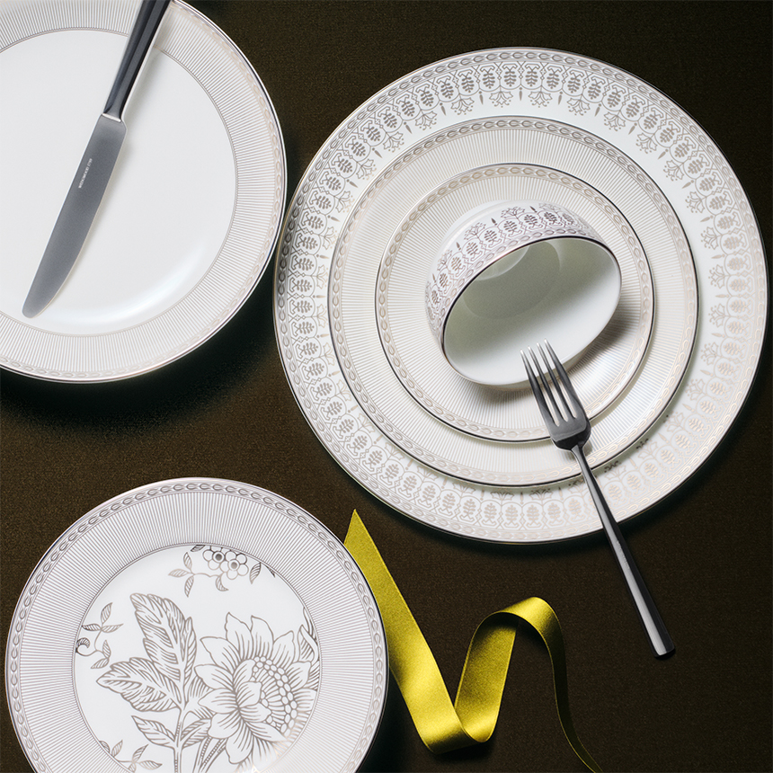 실버 톤퀸 27cm 접시 1p