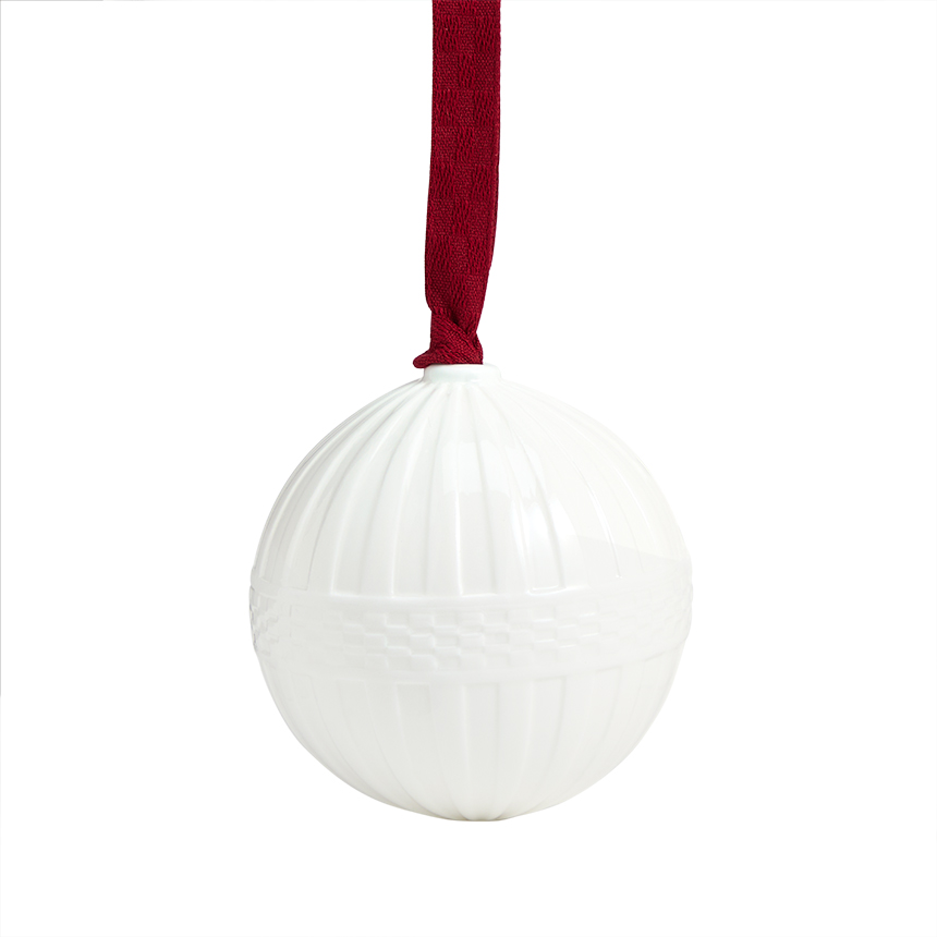 페스티브 플루티드 오너먼트 화이트