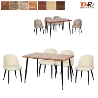 이플S 블랙 1200 + 라브루 4인 식탁 세트