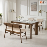 라헨느 4인 벤치형 식탁 세트