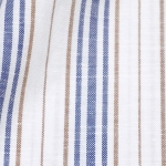 24S-414 (면/린넨 스트라입 블루) 원단 샘플