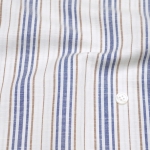 24S-414 (면/린넨 스트라입 블루) 원단 샘플