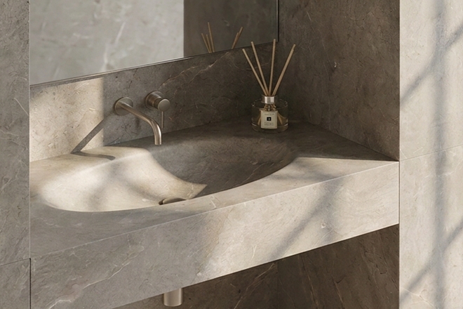 CERAMIC BASIN PALLADIUM GREY 오발